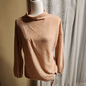 New Directions Cozy Tan Knit Top